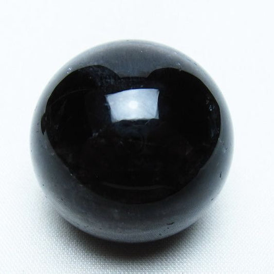 モリオン 丸玉 34mm 黒水晶 スフィア 置物 一点物 141-8000