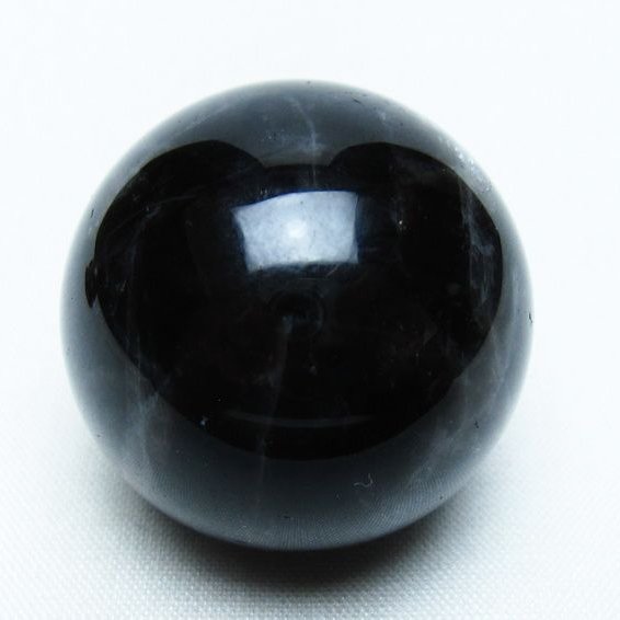 モリオン 丸玉 34mm 黒水晶 スフィア 置物 一点物 141-8001