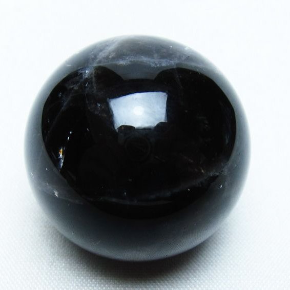 モリオン 丸玉 34mm 黒水晶 スフィア 置物 一点物 141-8003
