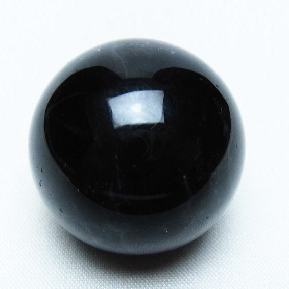 モリオン 丸玉 34mm 黒水晶 スフィア 置物 一点物 141-8005
