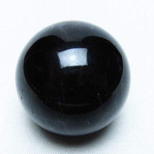 モリオン 丸玉 34mm 黒水晶 スフィア 置物 一点物 141-8005