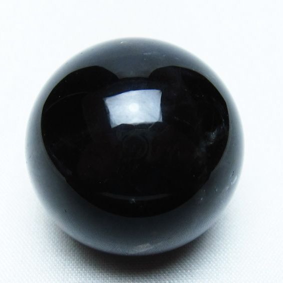 モリオン 丸玉 34mm 黒水晶 スフィア 置物 一点物 141-8006