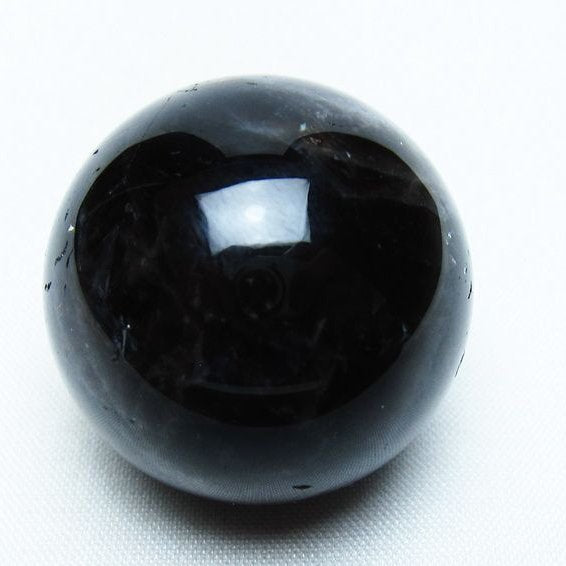 モリオン 丸玉 34mm 黒水晶 スフィア 置物 一点物 141-8007