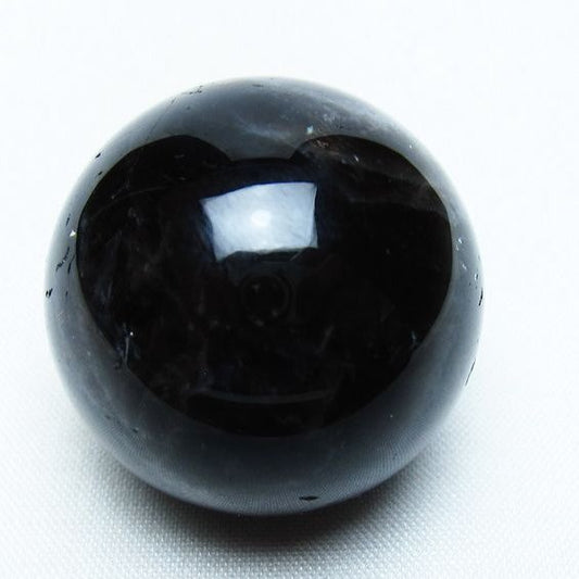 モリオン 丸玉 34mm 黒水晶 スフィア 置物 一点物 141-8007