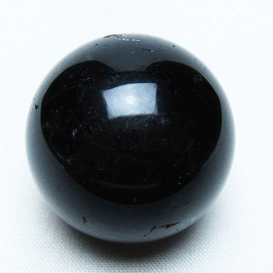 モリオン 丸玉 34mm 黒水晶 スフィア 置物 一点物 141-8008