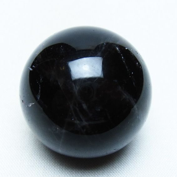 モリオン 丸玉 34mm 黒水晶 スフィア 置物 一点物 141-8010