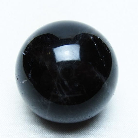 モリオン 丸玉 34mm 黒水晶 スフィア 置物 一点物 141-8010