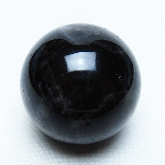 モリオン 丸玉 34mm 黒水晶 スフィア 置物 一点物 141-8011