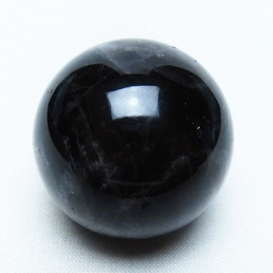 モリオン 丸玉 34mm 黒水晶 スフィア 置物 一点物 141-8011