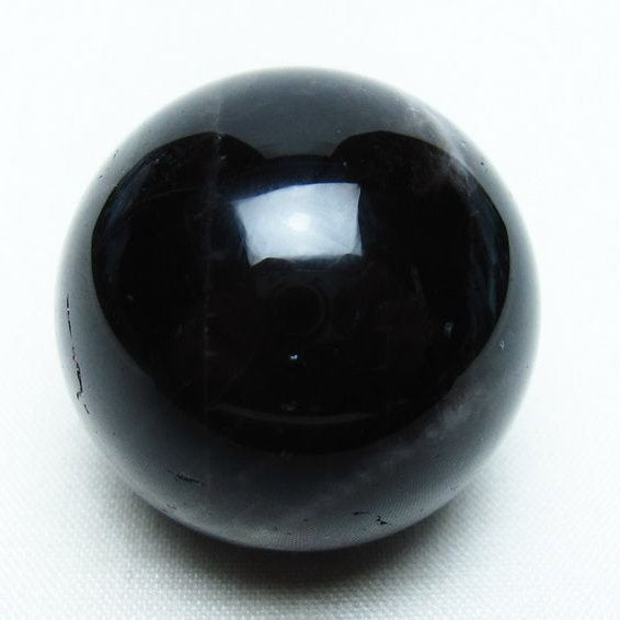 モリオン 丸玉 34mm 黒水晶 スフィア 置物 一点物 141-8013