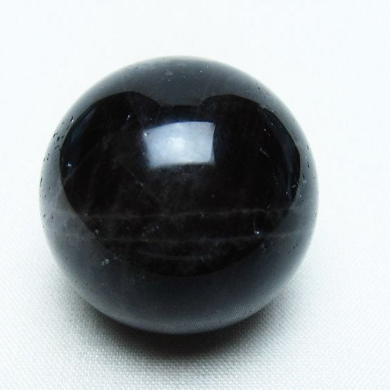 モリオン 丸玉 33mm 黒水晶 スフィア 置物 一点物 141-8014