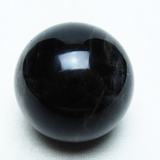 モリオン 丸玉 33mm 黒水晶 スフィア 置物 一点物 141-8015