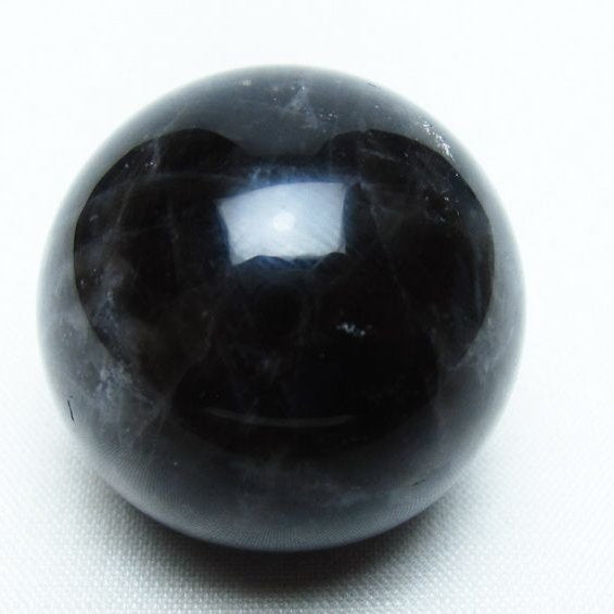 モリオン 丸玉 33mm 黒水晶 スフィア 置物 一点物 141-8016