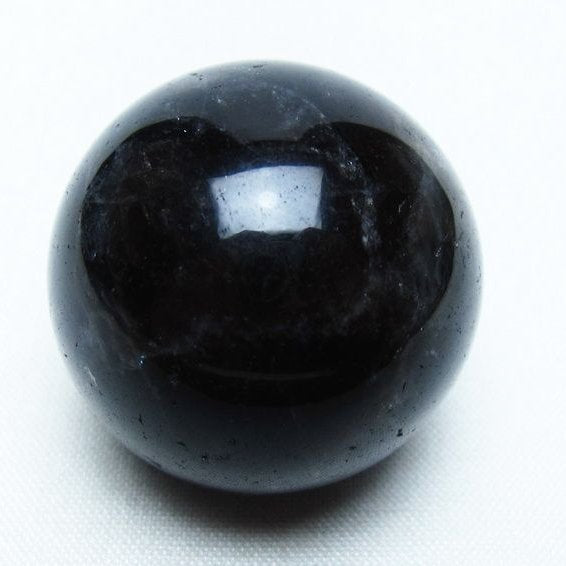 モリオン 丸玉 33mm 黒水晶 スフィア 置物 一点物 141-8017