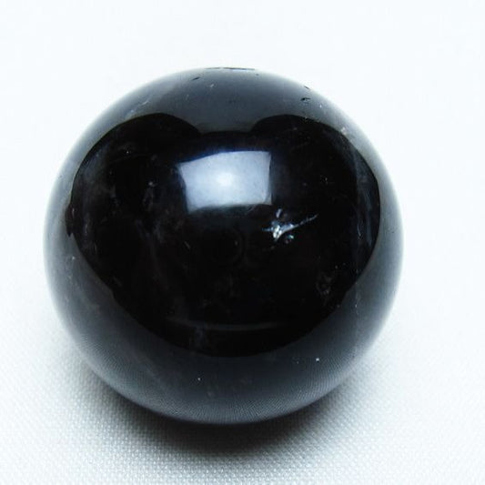 モリオン 丸玉 33mm 黒水晶 スフィア 置物 一点物 141-8019