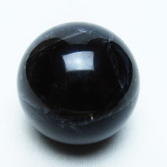 モリオン 丸玉 35mm 黒水晶 スフィア 置物 一点物 141-8022