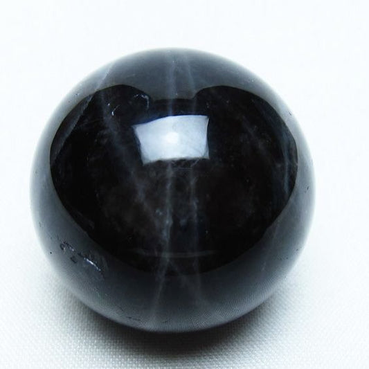 モリオン 丸玉 35mm 黒水晶 スフィア 置物 一点物 141-8023