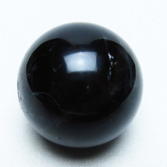 モリオン 丸玉 35mm 黒水晶 スフィア 置物 一点物 141-8024