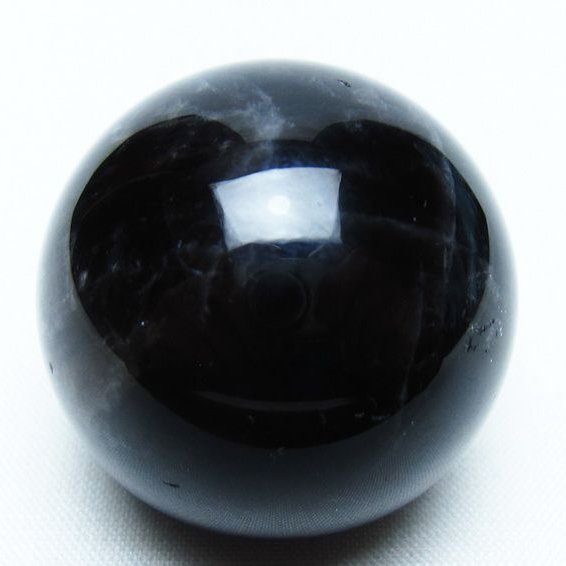 モリオン 丸玉 35mm 黒水晶 スフィア 置物 一点物 141-8028