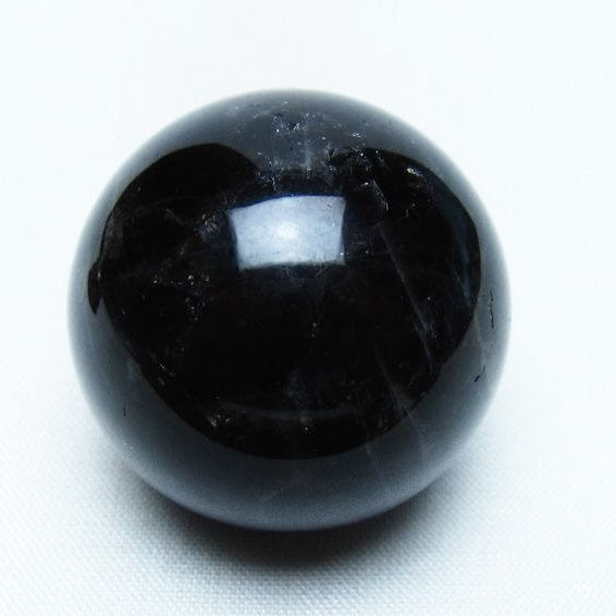 モリオン 丸玉 35mm 黒水晶 スフィア 置物 一点物 141-8029
