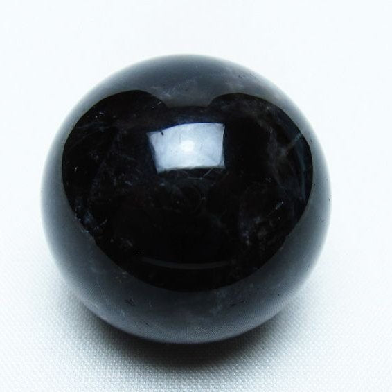 モリオン 丸玉 35mm 黒水晶 スフィア 置物 一点物 141-8030