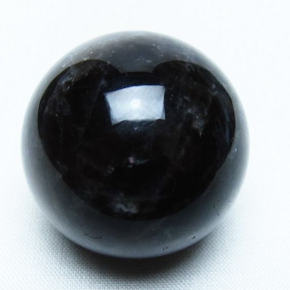 モリオン 丸玉 35mm 黒水晶 スフィア 置物 一点物 141-8031