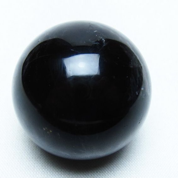 モリオン 丸玉 35mm 黒水晶 スフィア 置物 一点物 141-8032