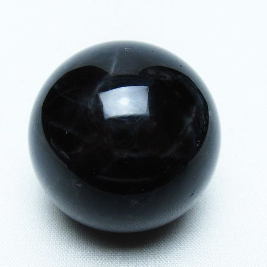 モリオン 丸玉 35mm 黒水晶 スフィア 置物 一点物 141-8033