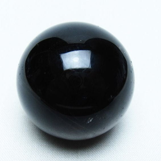 モリオン 丸玉 35mm 黒水晶 スフィア 置物 一点物 141-8034