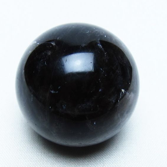 モリオン 丸玉 35mm 黒水晶 スフィア 置物 一点物 141-8040
