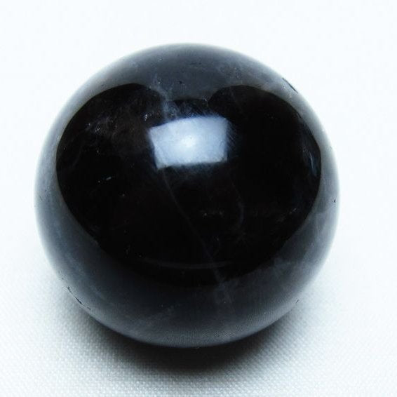 モリオン 丸玉 35mm 黒水晶 スフィア 置物 一点物 141-8041