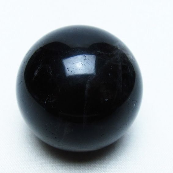 モリオン 丸玉 35mm 黒水晶 スフィア 置物 一点物 141-8042