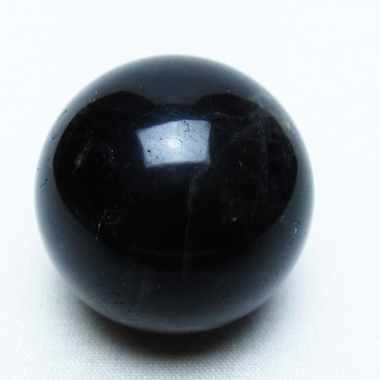 モリオン 丸玉 35mm 黒水晶 スフィア 置物 一点物 141-8042