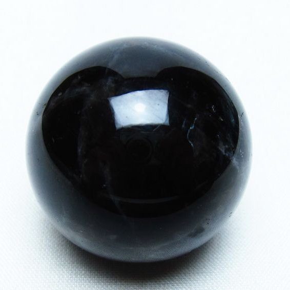 モリオン 丸玉 35mm 黒水晶 スフィア 置物 一点物 141-8043