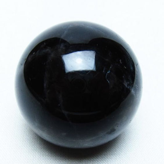 モリオン 丸玉 35mm 黒水晶 スフィア 置物 一点物 141-8043