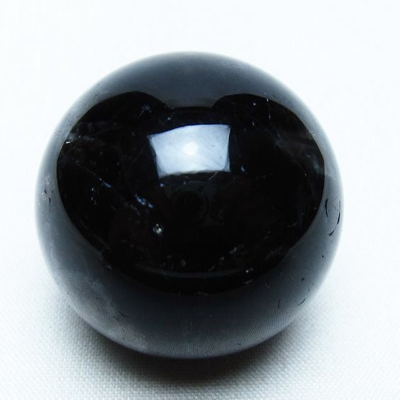 モリオン 丸玉 35mm 黒水晶 スフィア 置物 一点物 141-8044