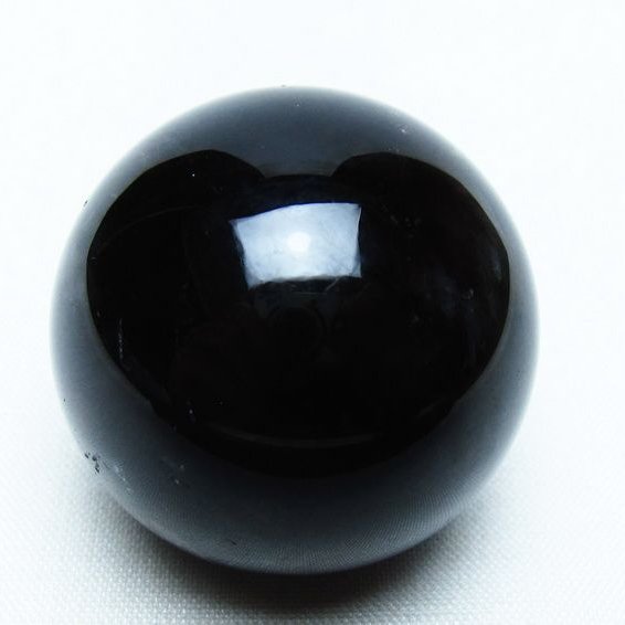 モリオン 丸玉 35mm 黒水晶 スフィア 置物 一点物 141-8045