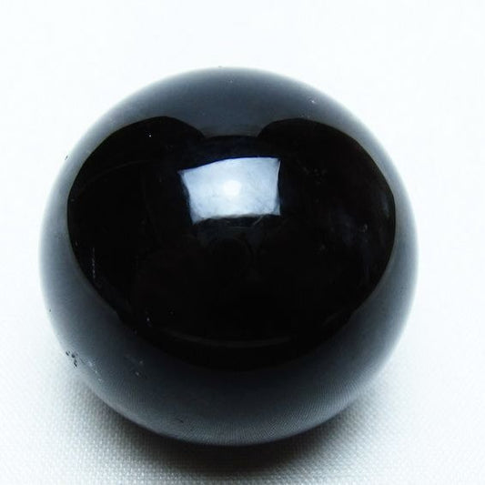 モリオン 丸玉 35mm 黒水晶 スフィア 置物 一点物 141-8045