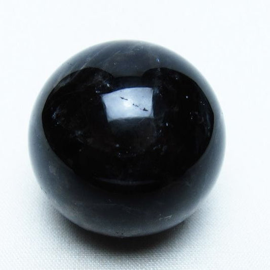 モリオン 丸玉 35mm 黒水晶 スフィア 置物 一点物 141-8047