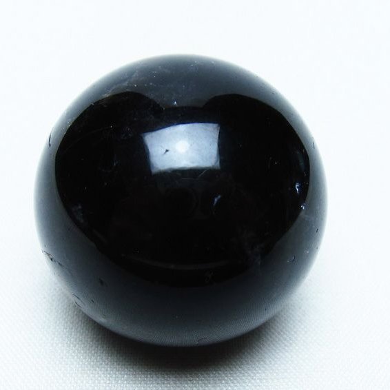モリオン 丸玉 35mm 黒水晶 スフィア 置物 一点物 141-8048