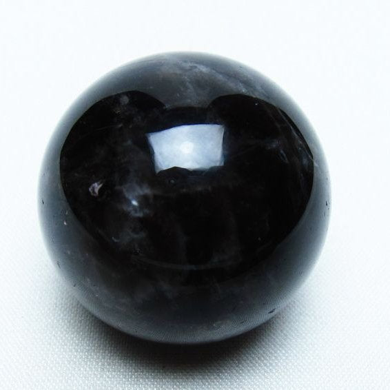 モリオン 丸玉 36mm 黒水晶 スフィア 置物 一点物 141-8049