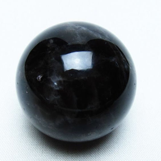 モリオン 丸玉 36mm 黒水晶 スフィア 置物 一点物 141-8049