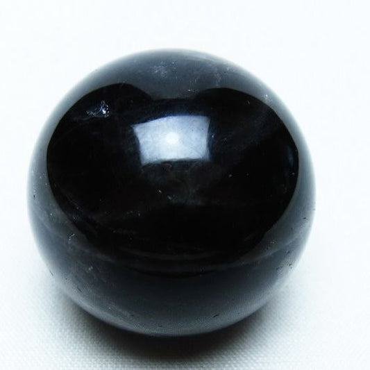モリオン 丸玉 36mm 黒水晶 スフィア 置物 一点物 141-8051