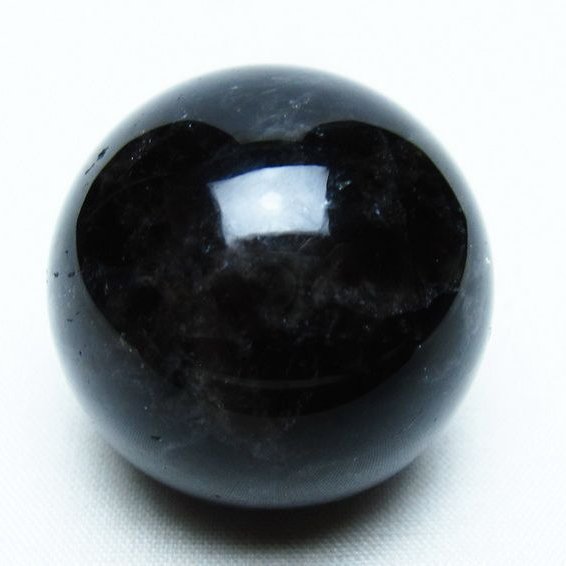 モリオン 丸玉 36mm 黒水晶 スフィア 置物 一点物 141-8055