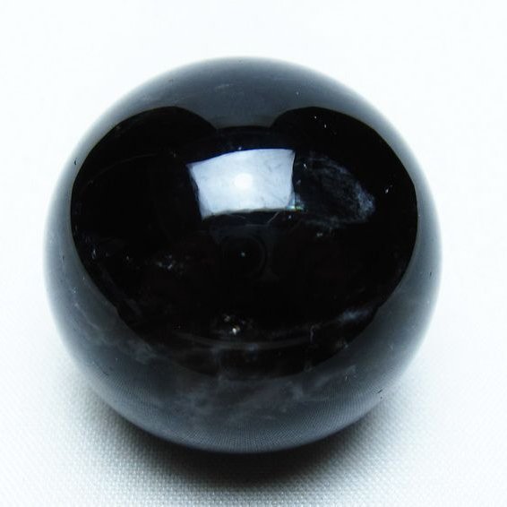 モリオン 丸玉 36mm 黒水晶 スフィア 置物 一点物 141-8056