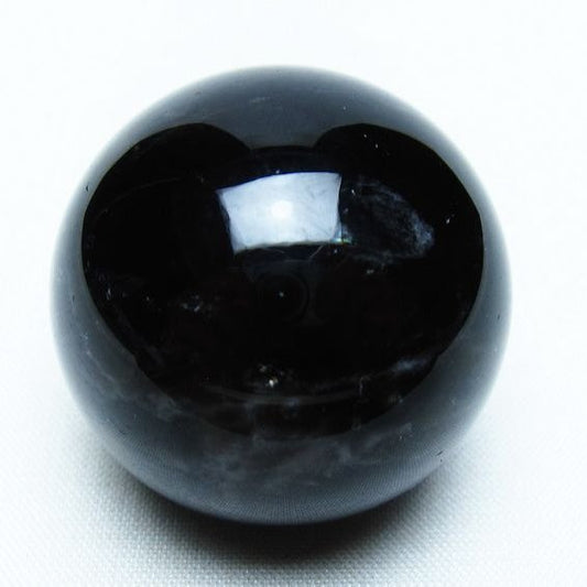 モリオン 丸玉 36mm 黒水晶 スフィア 置物 一点物 141-8056