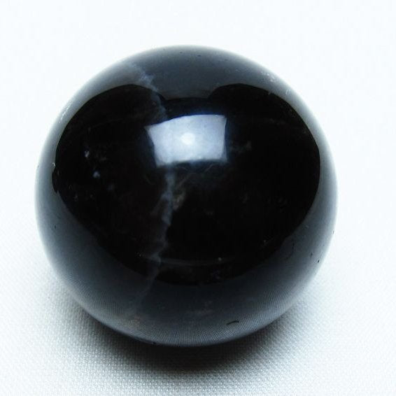 モリオン 丸玉 36mm 黒水晶 スフィア 置物 一点物 141-8057