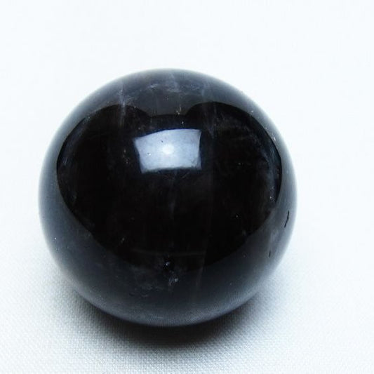 モリオン 丸玉 36mm 黒水晶 スフィア 置物 一点物 141-8060