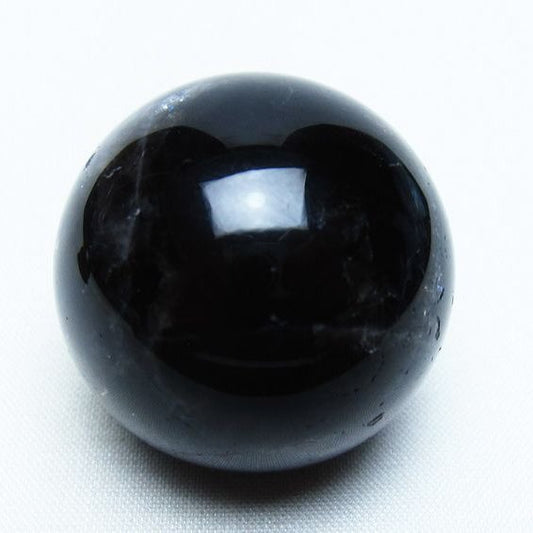 モリオン 丸玉 36mm 黒水晶 スフィア 置物 一点物 141-8064