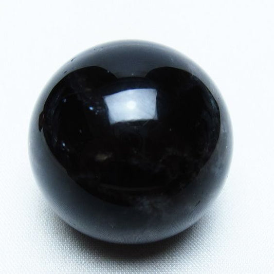 モリオン 丸玉 36mm 黒水晶 スフィア 置物 一点物 141-8066